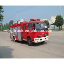 4 * 2 conducen el camión de bomberos del tanque de agua de Dongfeng de la cabina doble / el camión de bomberos de la espuma del agua de Dongfeng / el camión de bomberos de Dongfeng para 1-6 metros cúbicos